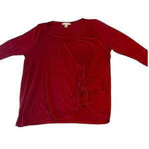 SEJOUR/NORDSTROM twist front top in soft red NWOT size 1X